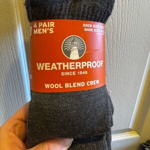 Weatherproof Wool Blend Crew Socks - Charcoal